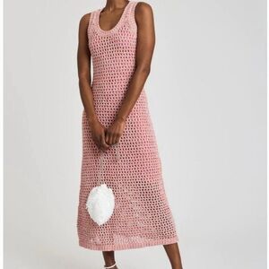 Derek Lam Eliana Sweater Tank Dress - Pink-Pale Blue-Soft Yellow